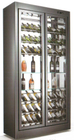 Vetrina dell'esposizione di dimensione su ordinazione/dispositivo di raffreddamento di vetro bevanda del vino per il supermercato